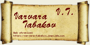 Varvara Tabakov vizit kartica